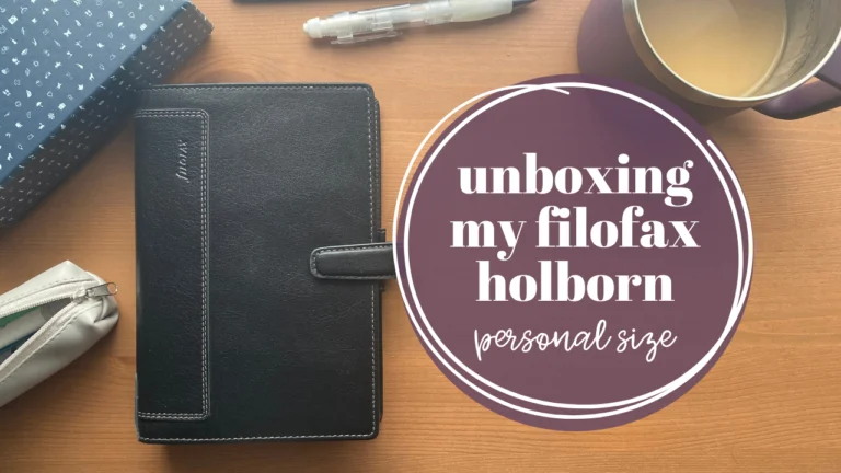 Unboxing: Personal Filofax Holborn